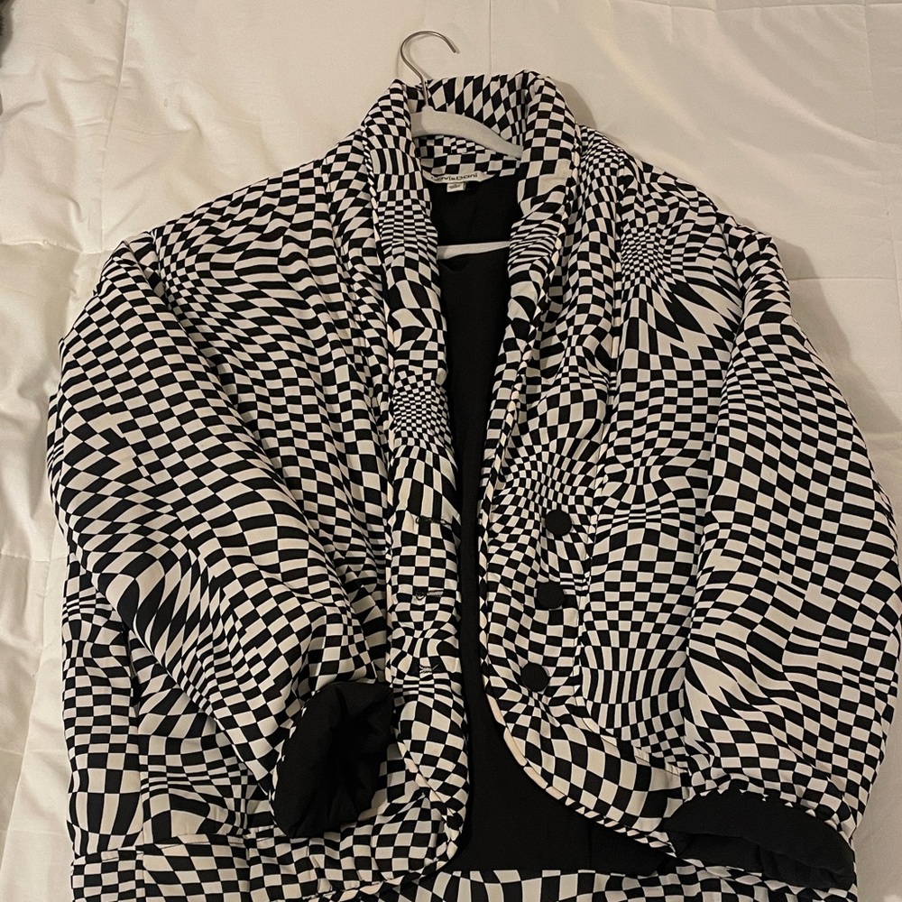Oversized Retro Checkered Jacket - image 1